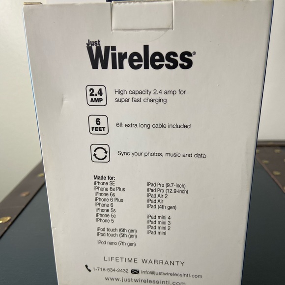 Just Wireless 6ft USB Car Charger For Apple Lightening Connector - Picture 2 of 3